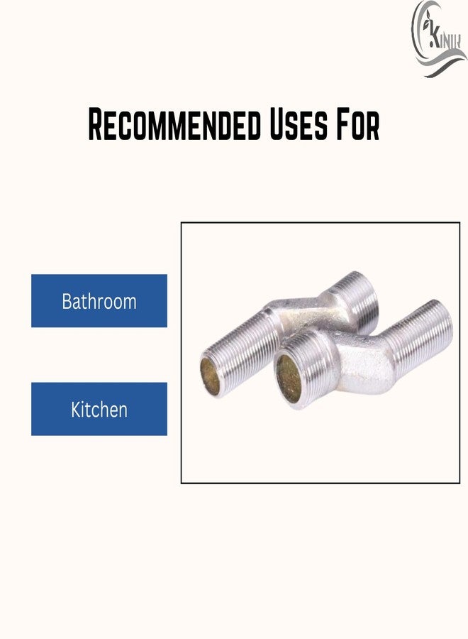 KINIK CP Brass Adjustable Wall Mixer Leg for Installation of Bathroom Jaq. Type Long Wall Mixer taps (1/2" x 3/4" inch)(1 Pair) - Image 3